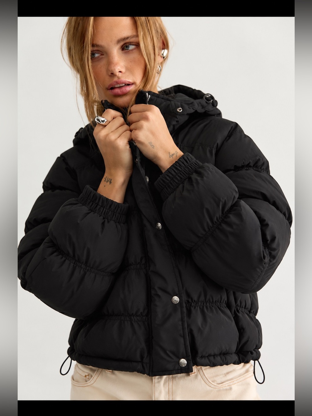 Free People Party Of One Solid Puffer Jacket